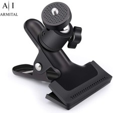 Morsetto a Molla in Alluminio con Piattaforma Rotante 360° per Fotocamere