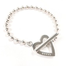 GUCCI Bracciale Catena Sfera Cuore Argento925 Accessorio Donna
