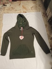 Felpa verde scuro con zip