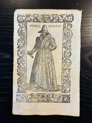 1590 nobile inglese xilografia - inglese,