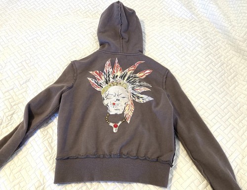 Felpa con cappuccio zip y2k - con,