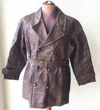 Giaccone Regio Esercito cuoio marrone motociclista coloniale PAI 2gm originale