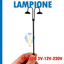 LAMPIONE IN RAME 14 CM PER PRESEPI DIORAMI DIORAMA MODELLISMO LAMPIONI CON LED