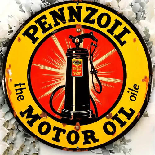 Insegna olio motore pennzoil - insegna,