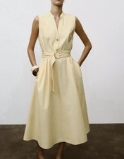Abito zara giallo popeline con - abito,