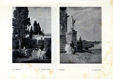 Il Labironto & L'Addio di Emma Ciardi Stampa storica del 1908