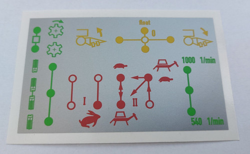 Adesivo unimog schema cambio - adesivo,