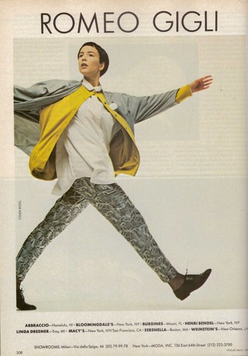 1985 romeo gigli vogue print - romeo,