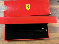 Penna a sfera Ferrari nera con logo rosso confezione regalo nuova
