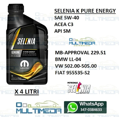 Litri olio motore selenia - 4, k