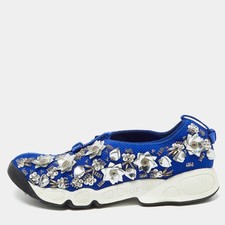 Sneakers Dior blu in rete