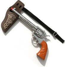 Pistola cowboy adulto con fondina e cintura accessorio abito fantasia sceriffo selvaggio west