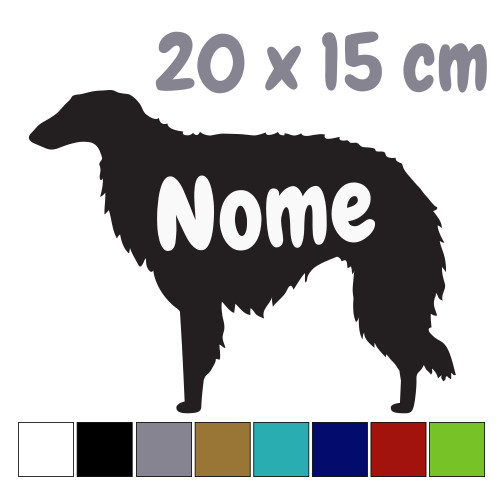 Levriero russo borzoi adesivo - russo,
