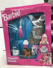 Barbie Mattel 1996 vestito casa pulizia n gioco nuovo con scatola