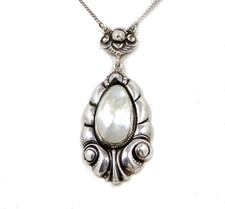 Collana argento Art Nouveau madreperla ° Art Nouveau collana COLLIER Pforzheim 1910