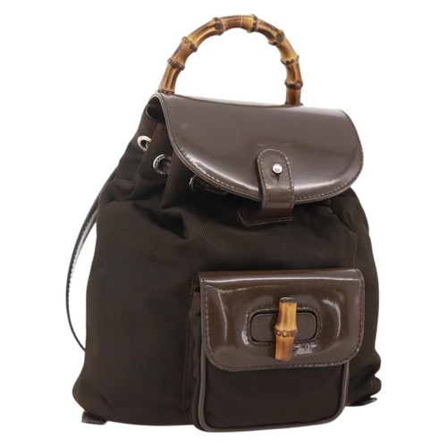 Gucci zaino bambù nylon - gucci,