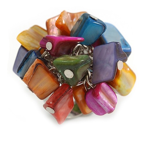 Anello multicolore grappolo - anello, a