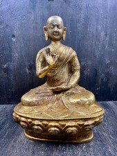 rara antica statua bronzo lama