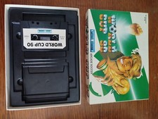 VIDEOGIOCO WORLD CUP 90 COMMODORE 64 128 CASSETTA VIDEOGAME GENIAS ARCADE SOCCER