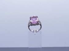 Anello Argento 925 pietra sintetica Ametista 