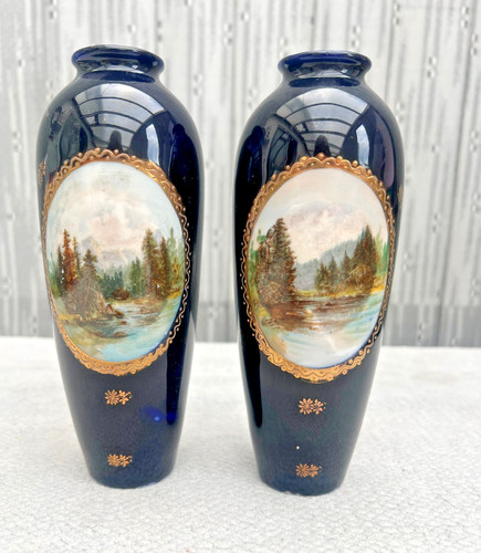 Vasi vintage blu cobalto - 2,