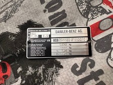 Targhetta identificativa targa telaio MERCEDES BENZ 190 D W201 190D 2.0 diesel