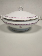 Zuppiera in porcellana Bianca con Decorazioni Floreale "Richard Ginori"