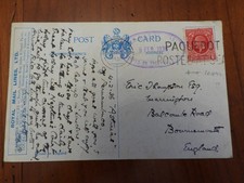 RMS Atlantis Norvegia cartolina Pernambuco Brasile 1936 Asturie nave Londra Paquebot