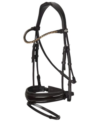 Briglia dressage vernice - briglia,