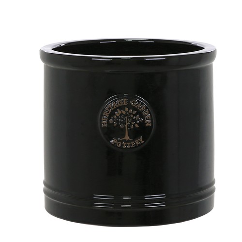 Fioriera ceramica nera