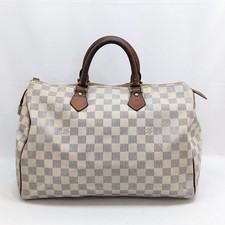 Borsa a mano Louis Vuitton Damier Azur Speedy 35 Boston bianca N41535 DU2069 ...
