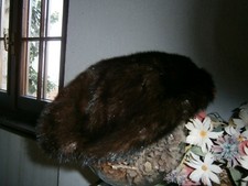 cappello di Visone "Cerrato" - anni '60- :Basco da donna  (circonferenza 57 cm)