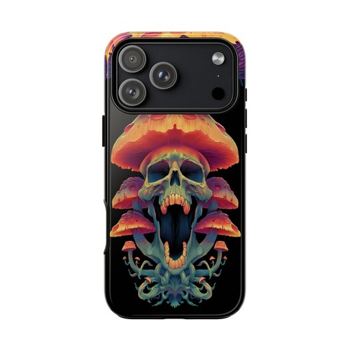 Skull mushroom psychedelic cap - mushroom,