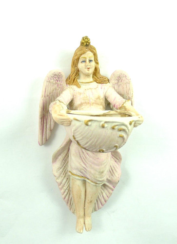 Antica acquasantiera biscuit - acquasantiera,