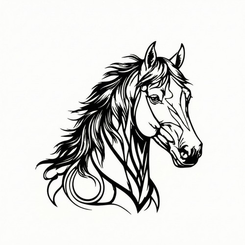 Testa cavallo profile - testa,