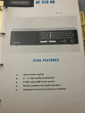 GRUNDIG RF 310 GB SPEC SHEET