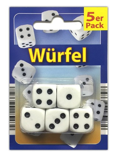 Pezzi dadi gioco - da, set