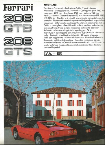 Ferrari 208 gtb - gts,
