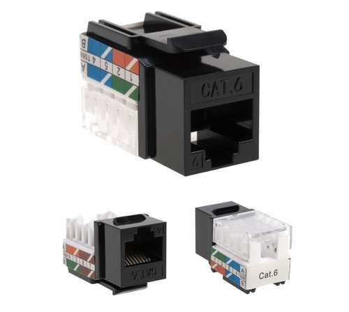 Connettore rete cat6 nero - di,