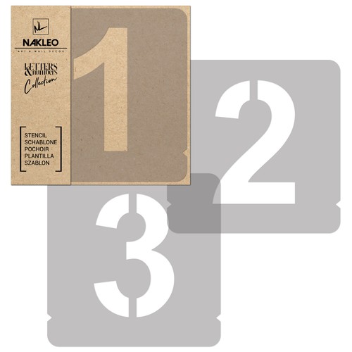 Stencil lettere numeri - stencil, e