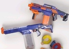 Nerf retaliator ottime condizioni+Nerf N-Strike Elite Rapidstrike battery pack