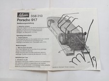 flyer SCHUCO 356 213 Porsche 917 operating instructions istruzioni per l'uso