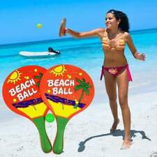 SET RACCHETTONI IN LEGNO CON PALLINA GIOCO RACCHETTE DA SPIAGGIA E MARE