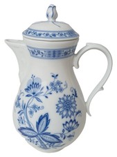 Tirschenreuth Caffettiera Zwiebelmuster Cobalt Blu Bianco
