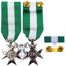 Medaglia e/o Nastrino Anzianità di Servizio XVI 16 Anni Croce D'argento Esercito