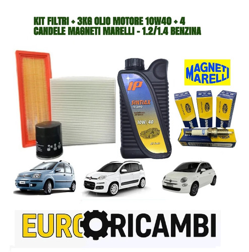Kit tagliando candele fiat - tagliando, +