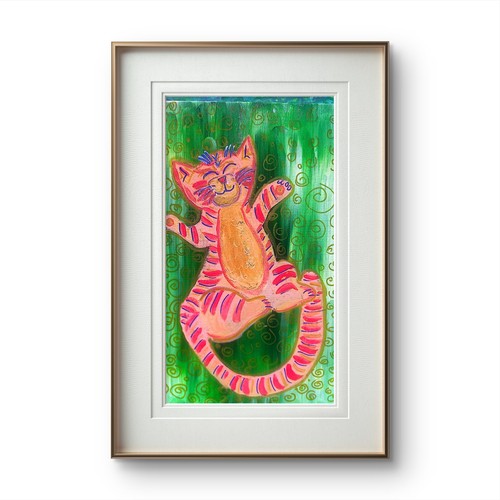 Dancing orange tabby - tabby,