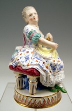 Meissen figura rococò - meissen, donna