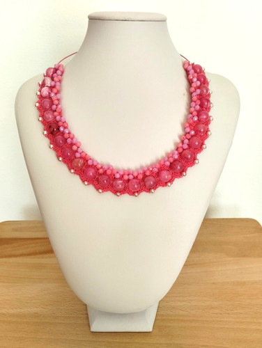 Collana uncinetto girocollo - uncinetto,