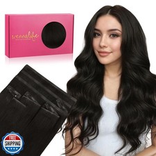 WENNALIFE Invisi Edge e Classic Clip Senza Cuciture in Extension Capelli Umani Veri